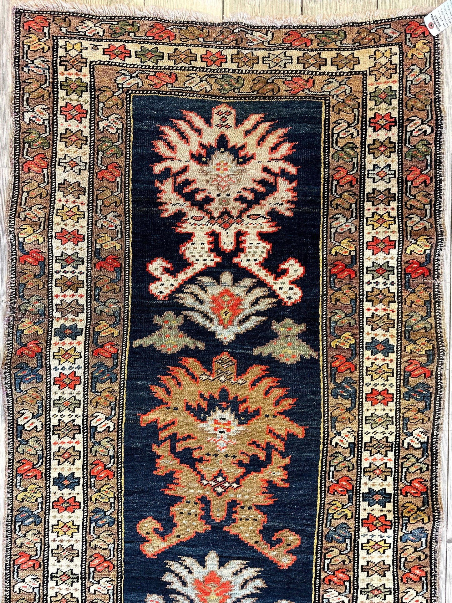 Antique Caucasian Karabakh Signed & Dated Wool on Wool Runner Rug 3 X 7 - Tampa Home & Garden Store