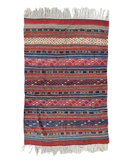 Antique Caucasian Shahsavan Soumak Rug 4’9” x 7’4” - Tampa Home & Garden Store