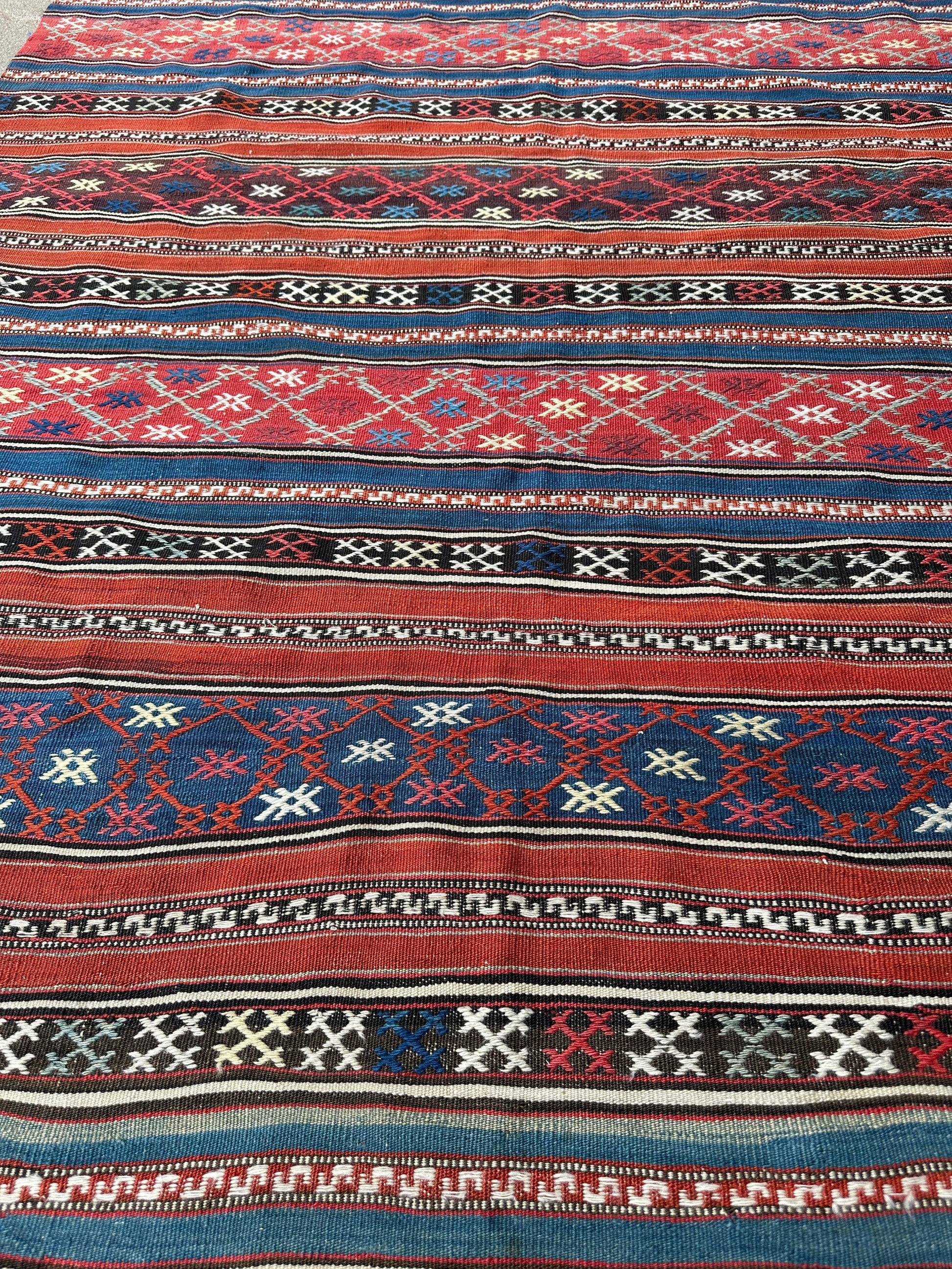 Antique Caucasian Shahsavan Soumak Rug 4’9” x 7’4” - Tampa Home & Garden Store
