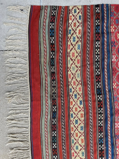 Antique Caucasian Shahsavan Soumak Rug 4’9” x 7’4” - Tampa Home & Garden Store
