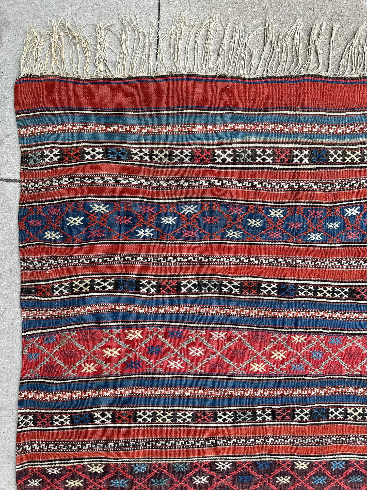 Antique Caucasian Shahsavan Soumak Rug 4’9” x 7’4” - Tampa Home & Garden Store