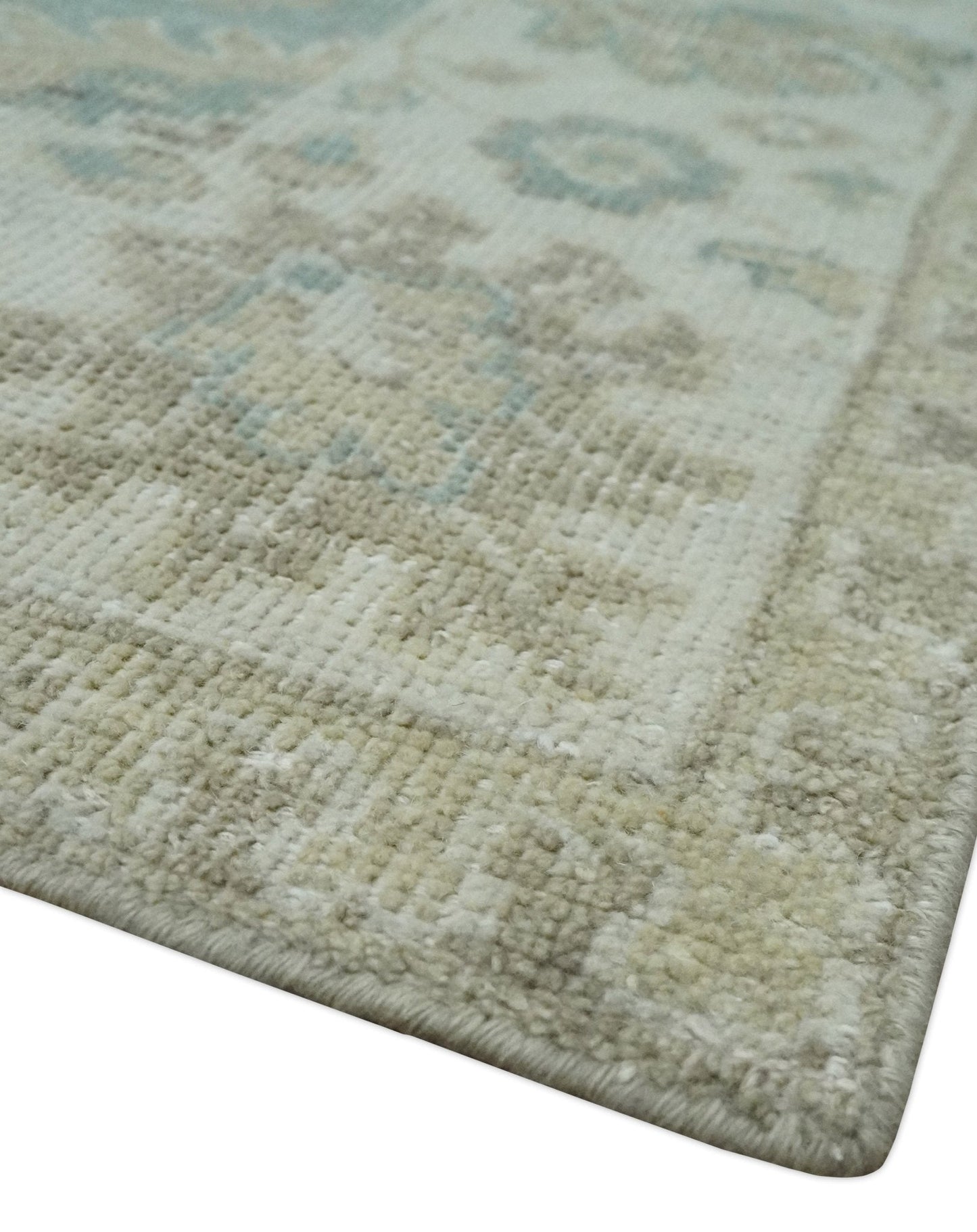 Antique Design Medallion Earthy Ivory and Camel 8x10 wool Area Rug - Tampa Home & Garden Store