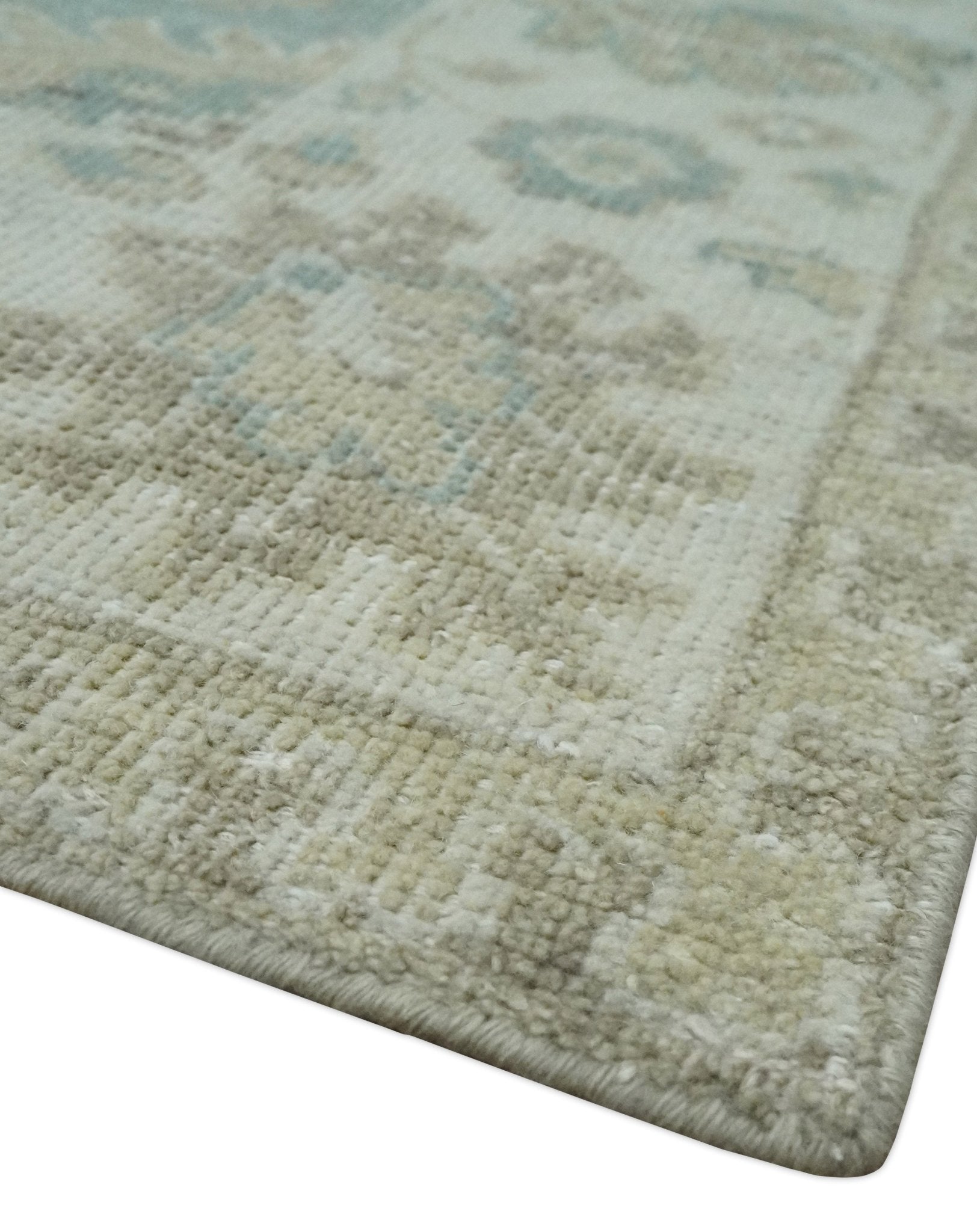Antique Design Medallion Earthy Ivory and Camel 8x10 wool Area Rug - Tampa Home & Garden Store