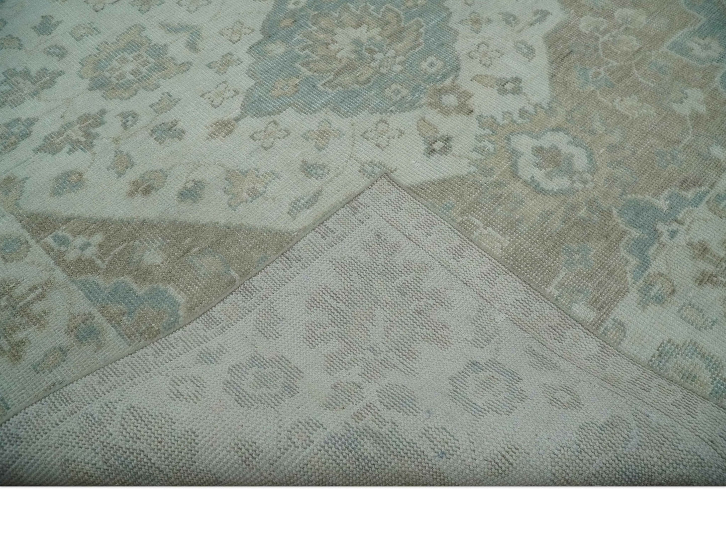Antique Design Medallion Earthy Ivory and Camel 8x10 wool Area Rug - Tampa Home & Garden Store