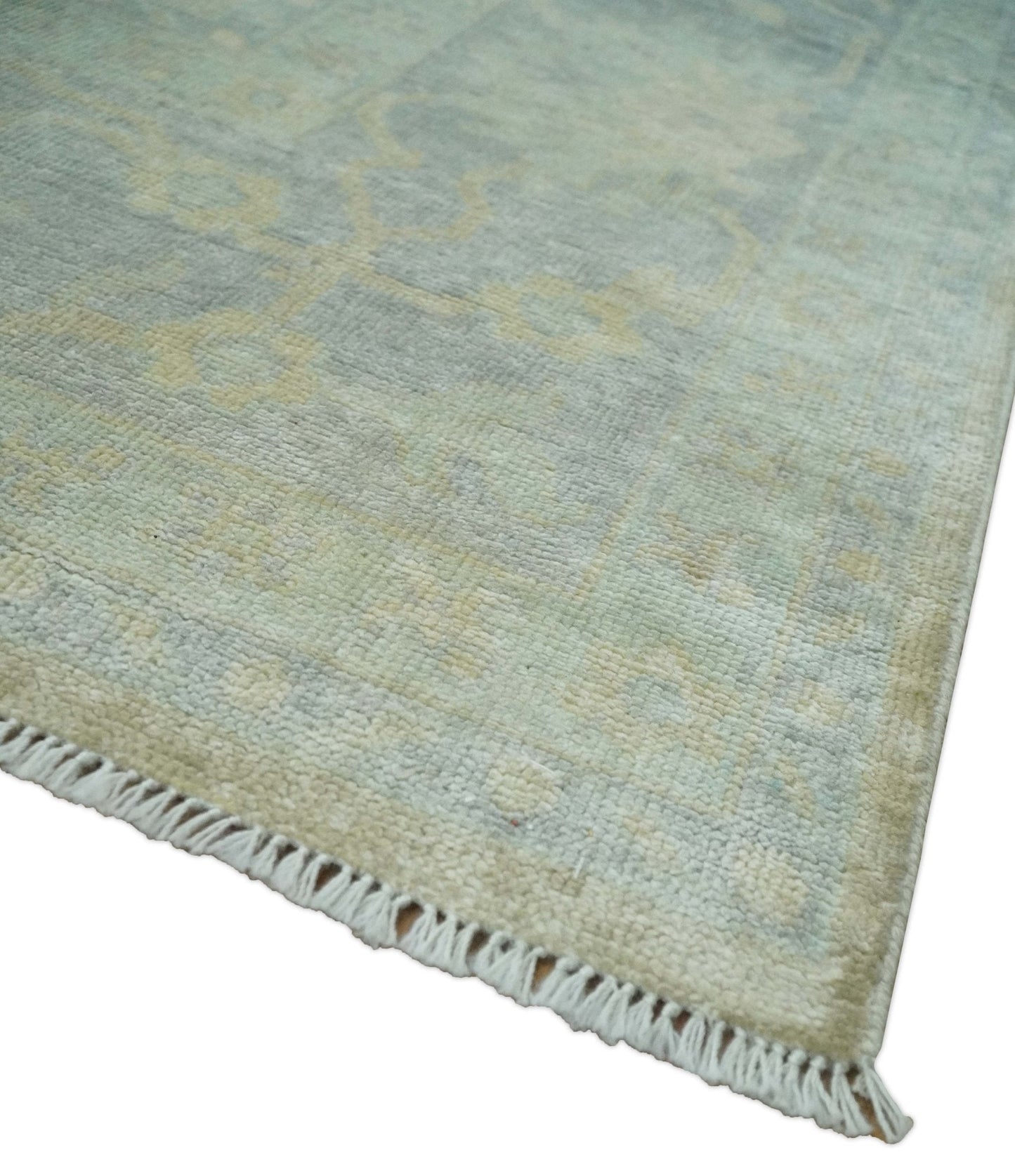 Antique Finish Silver, Gray and Charcoal Hand Knotted Oriental Oushak 8x10 wool Area Rug - Tampa Home & Garden Store