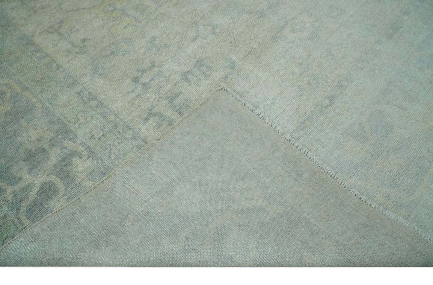Antique Finish Silver, Gray and Charcoal Hand Knotted Oriental Oushak 8x10 wool Area Rug - Tampa Home & Garden Store