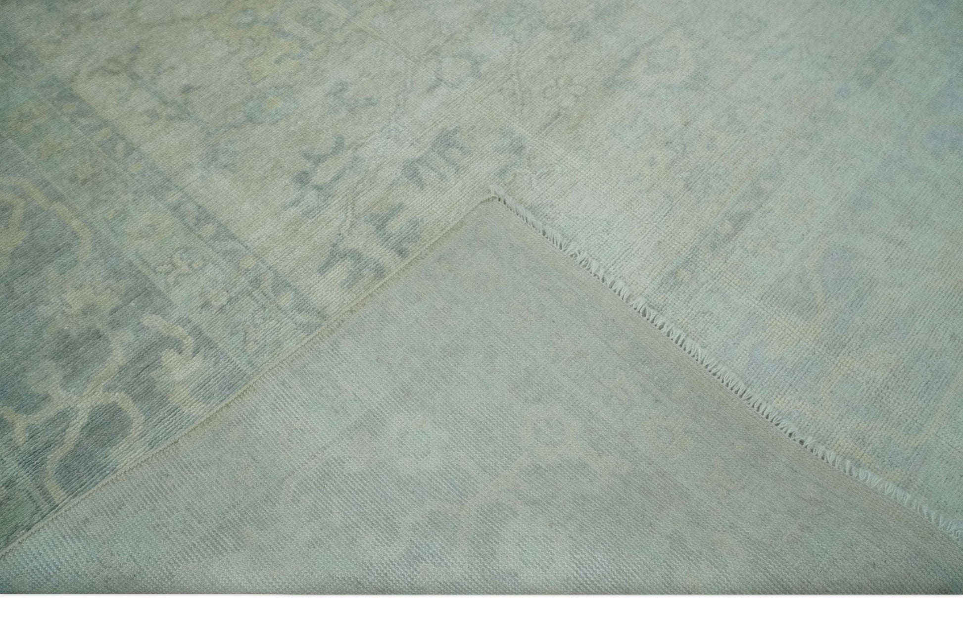 Antique Finish Silver, Gray and Charcoal Hand Knotted Oriental Oushak 8x10 wool Area Rug - Tampa Home & Garden Store