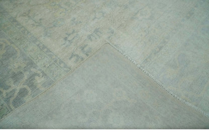Antique Finish Silver, Gray and Charcoal Hand Knotted Oriental Oushak 8x10 wool Area Rug - Tampa Home & Garden Store