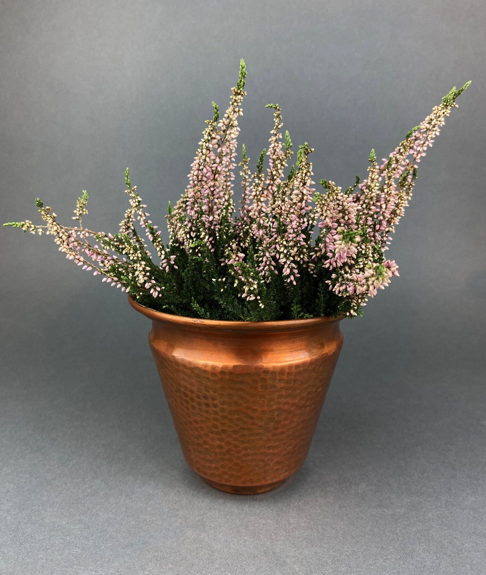 Antique Hand Hammered Brass & Copper Jardiniere Footed Flower Pot Vase. Herb Growing Container. Rustic Table Decor. 19th C Imperial Russia. - Tampa Home & Garden Store