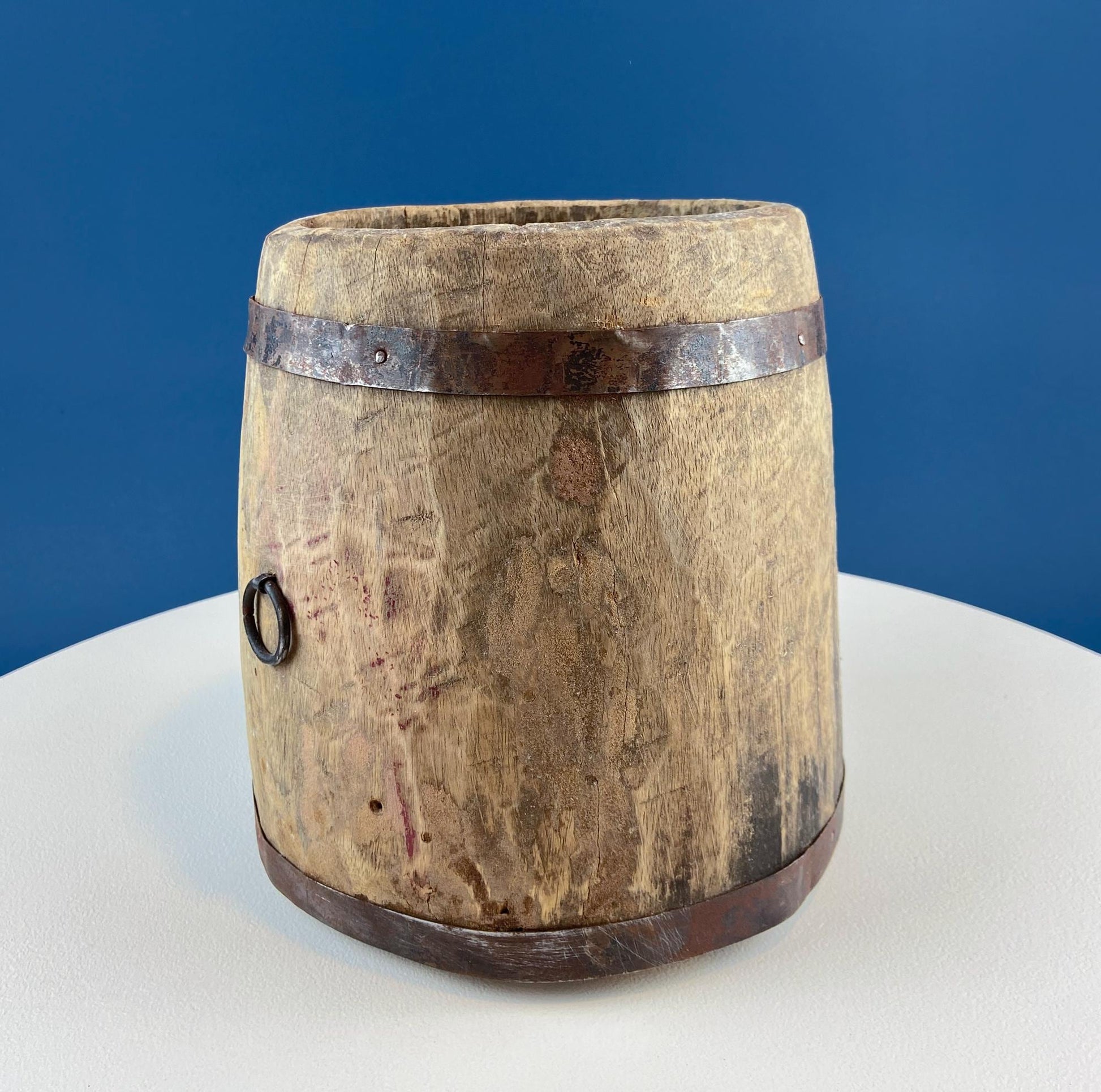 Antique Hand Made Wood Barrel for Rustic Home Decor - Tampa Home & Garden Store
