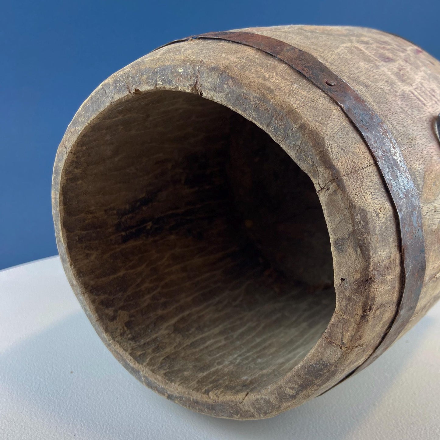 Antique Hand Made Wood Barrel for Rustic Home Decor - Tampa Home & Garden Store