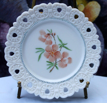 Antique Hand Painted Red Roses Serving or Decorative Plate. Luxurious Dining or Collectible Display. French Country Living. Wedding Gift. - Tampa Home & Garden Store