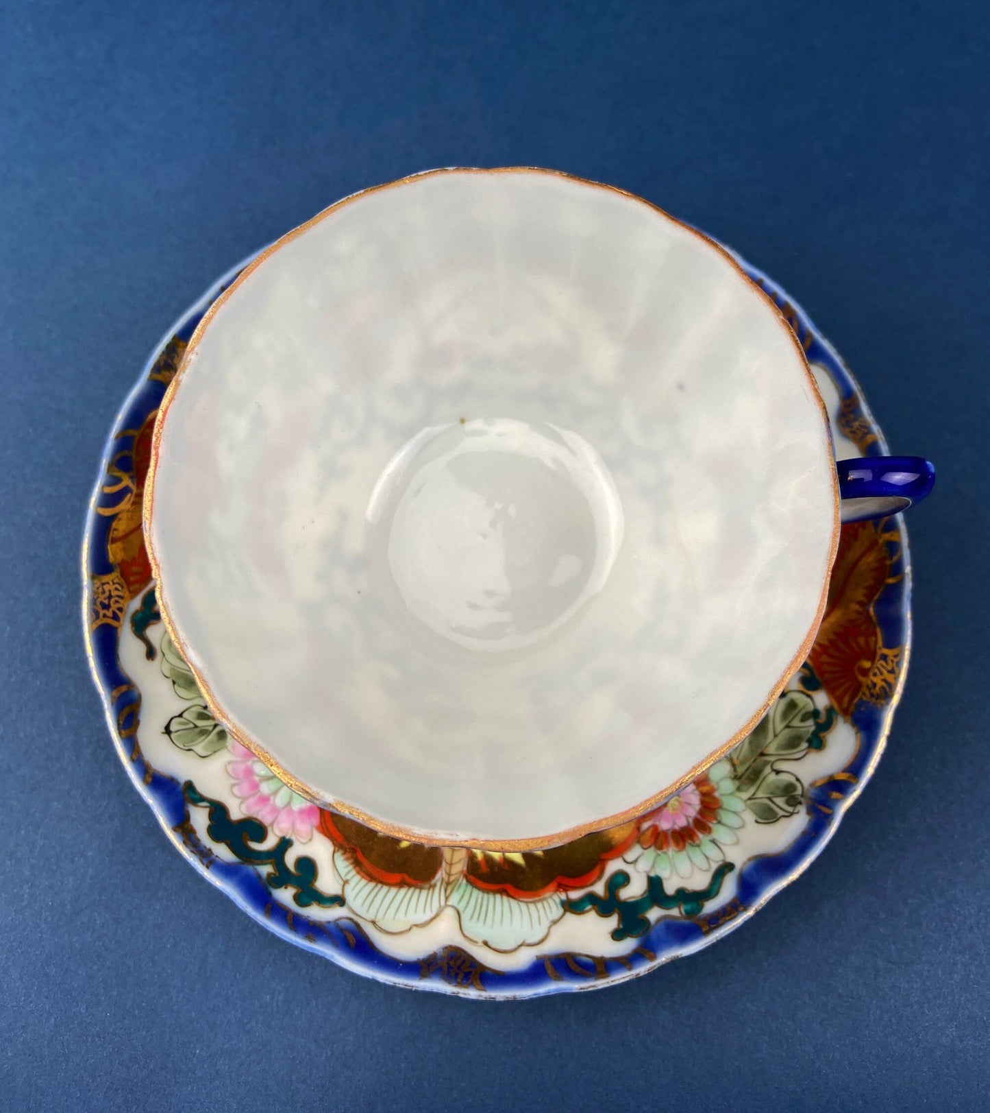 Antique Hand Painted Tea Cup. Asian Motif.  June Moth Pettern. Very Thin Porcelain. Collectible. - Tampa Home & Garden Store