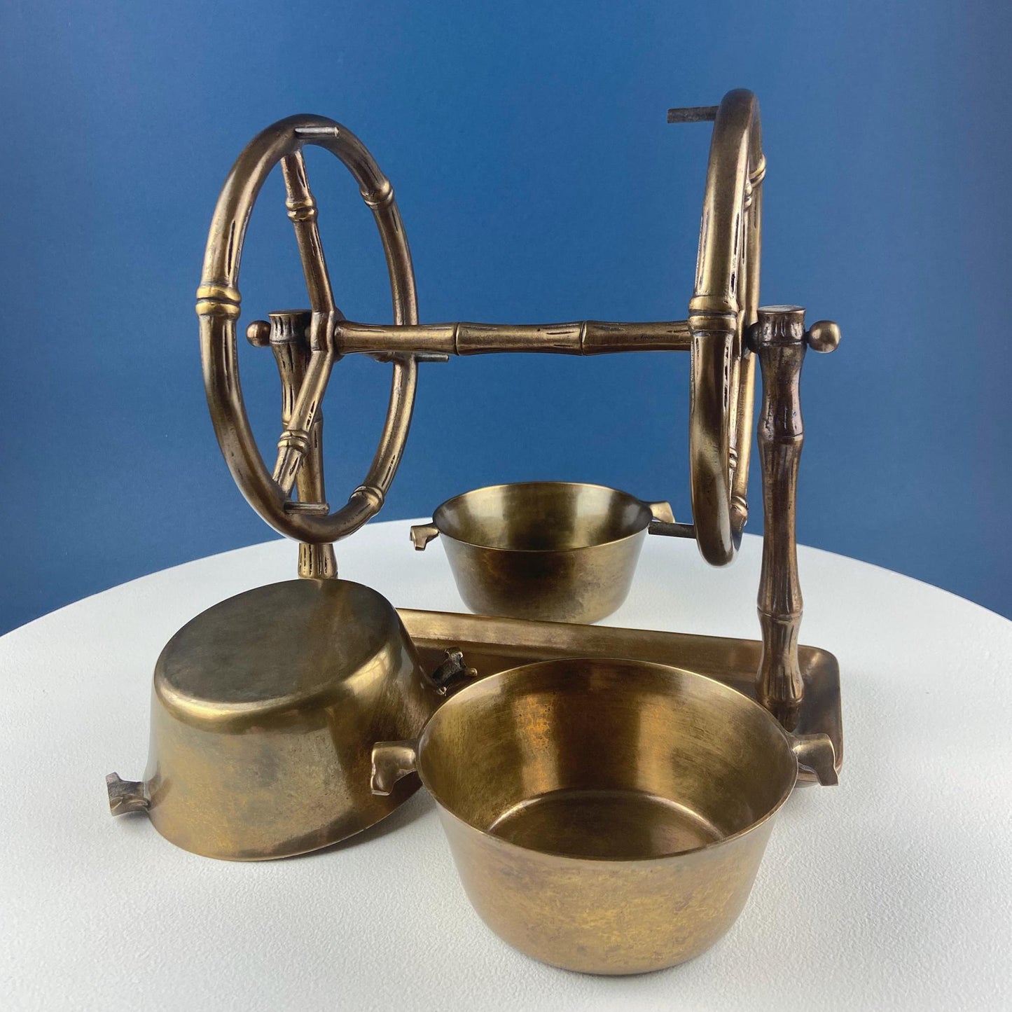 Antique Heavy Brass Ferris Wheel for Candy Nuts Condiments. Perfect for Kid or Adult Parties. Garden Bar Game Room Gatherings. Gift for Dad. - Tampa Home & Garden Store