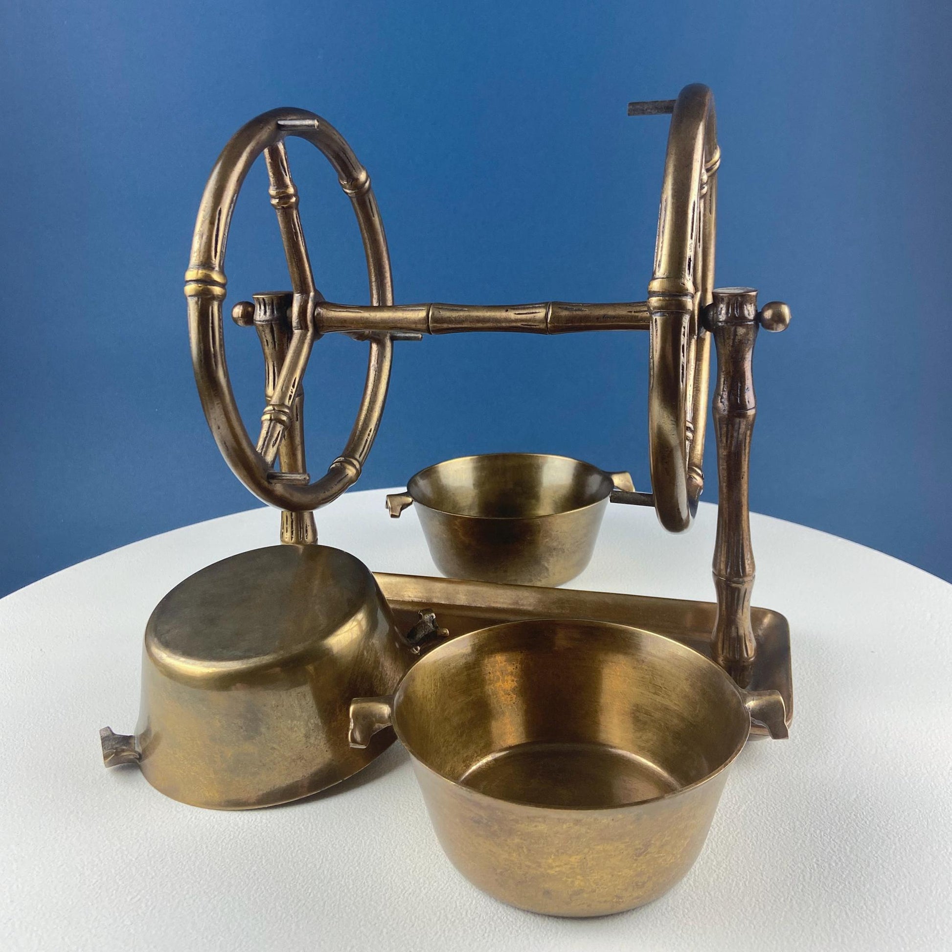 Antique Heavy Brass Ferris Wheel for Candy Nuts Condiments. Perfect for Kid or Adult Parties. Garden Bar Game Room Gatherings. Gift for Dad. - Tampa Home & Garden Store