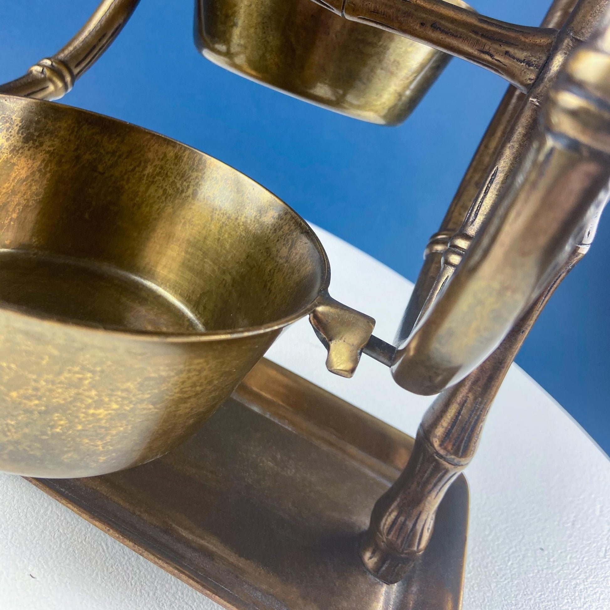 Antique Heavy Brass Ferris Wheel for Candy Nuts Condiments. Perfect for Kid or Adult Parties. Garden Bar Game Room Gatherings. Gift for Dad. - Tampa Home & Garden Store