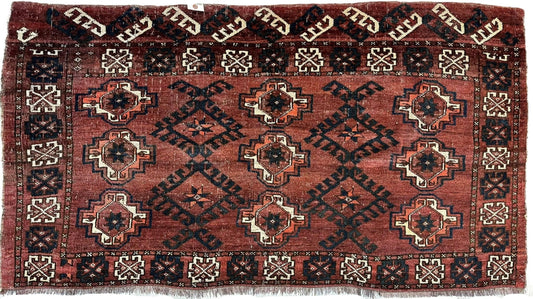 Antique Kizil Ayak Turkoman Chuval, Juval Rug 60"×34” - Tampa Home & Garden Store