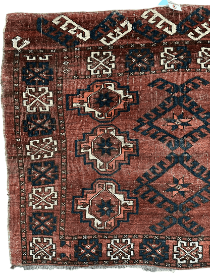 Antique Kizil Ayak Turkoman Chuval, Juval Rug 60"×34” - Tampa Home & Garden Store