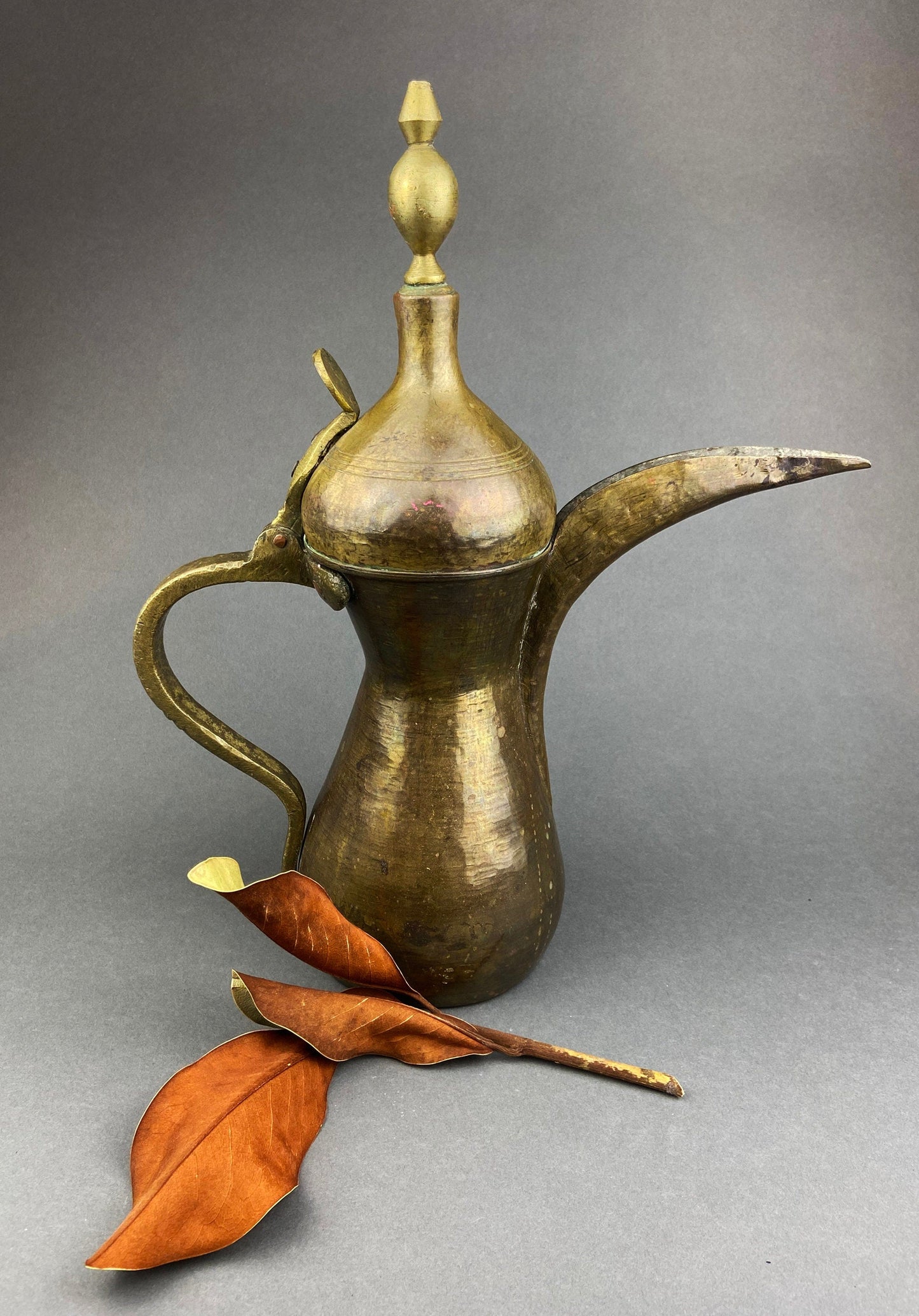Antique  Large Aftaba. Primitive, Hand Hammered Brass Vessel for Water. Made in Northern India and Persia.  Highly Collectible Pitcher. - Tampa Home & Garden Store