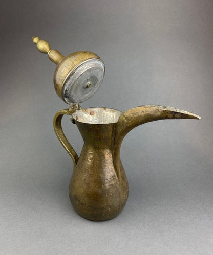Antique  Large Aftaba. Primitive, Hand Hammered Brass Vessel for Water. Made in Northern India and Persia.  Highly Collectible Pitcher. - Tampa Home & Garden Store