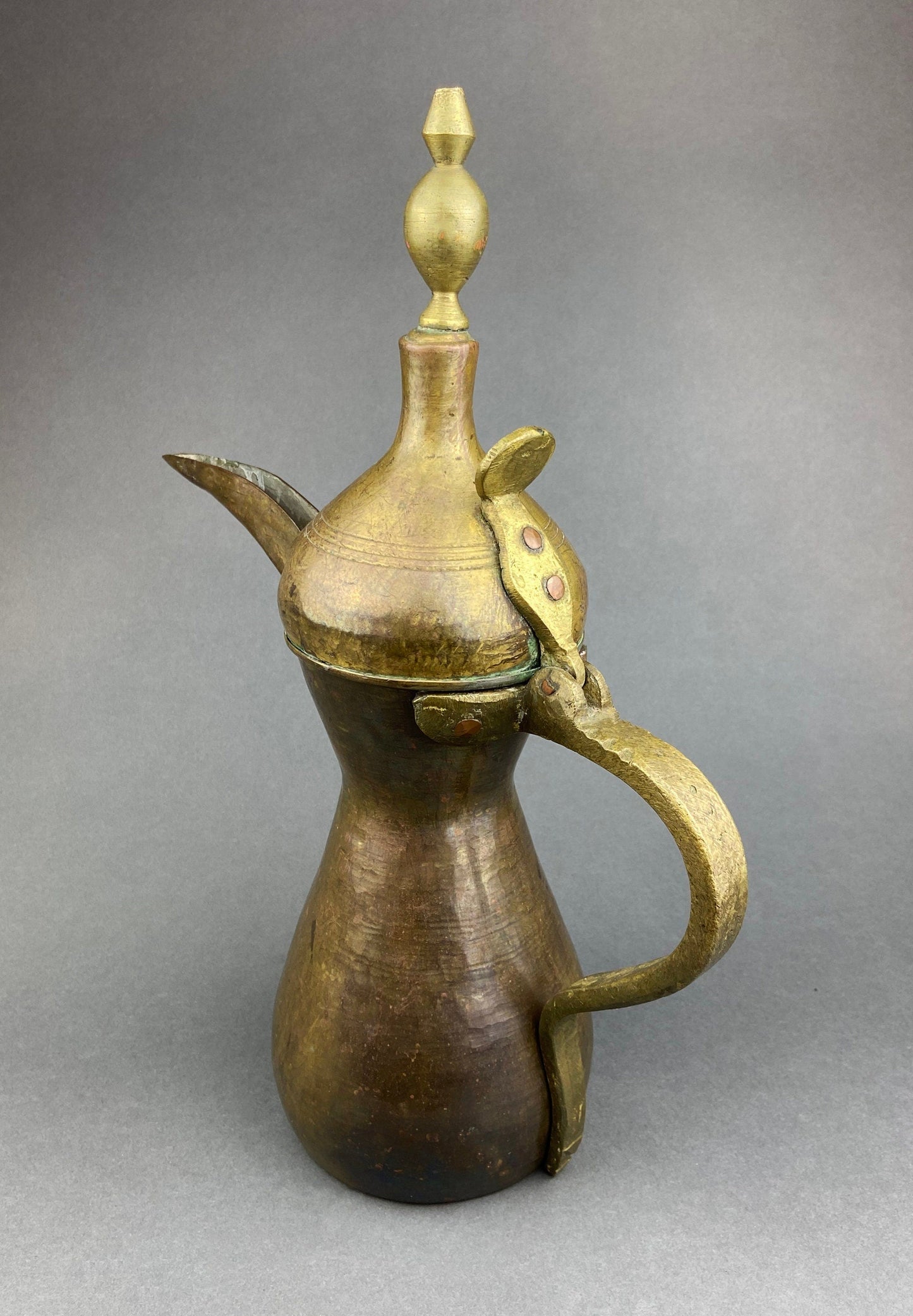 Antique  Large Aftaba. Primitive, Hand Hammered Brass Vessel for Water. Made in Northern India and Persia.  Highly Collectible Pitcher. - Tampa Home & Garden Store