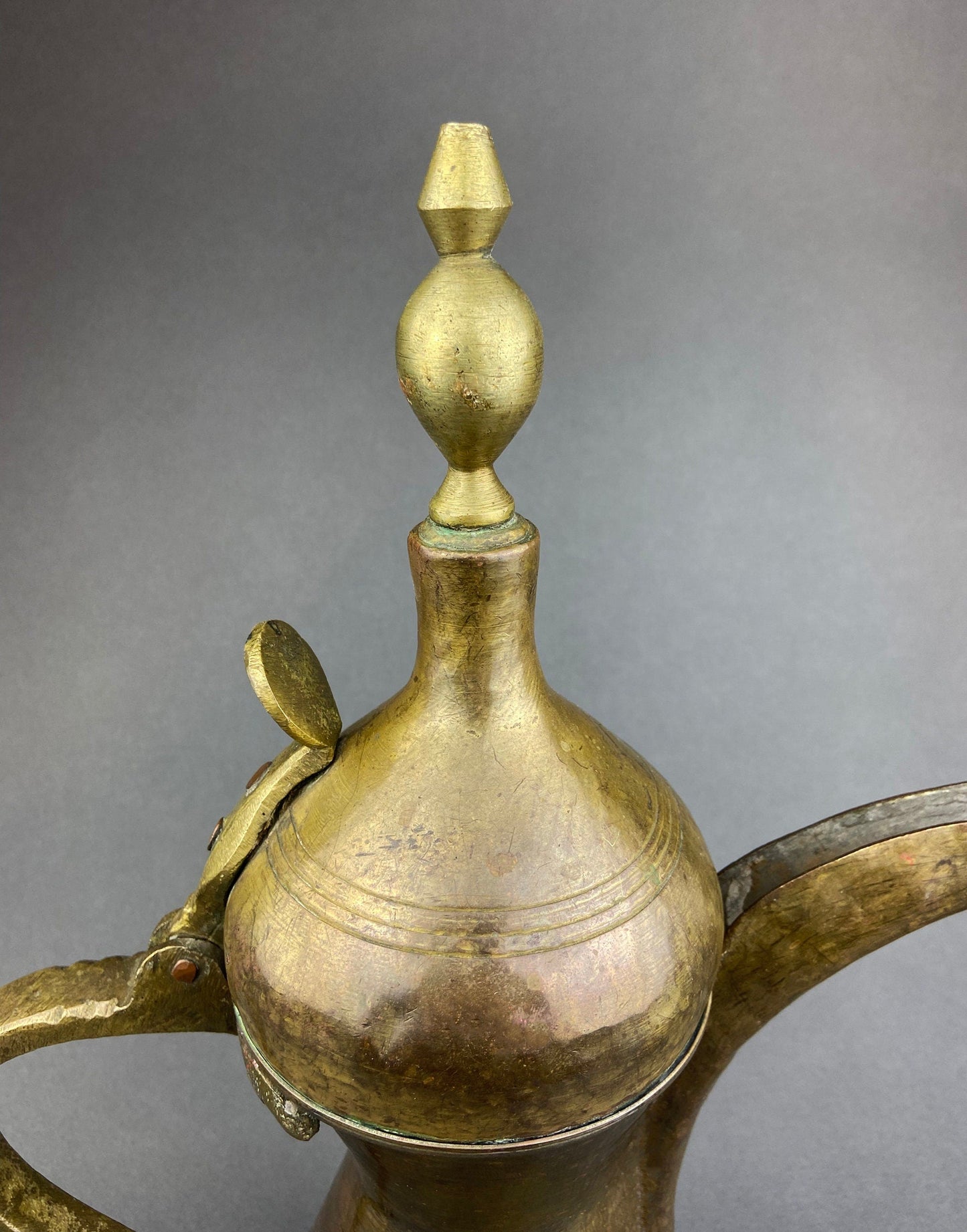 Antique  Large Aftaba. Primitive, Hand Hammered Brass Vessel for Water. Made in Northern India and Persia.  Highly Collectible Pitcher. - Tampa Home & Garden Store