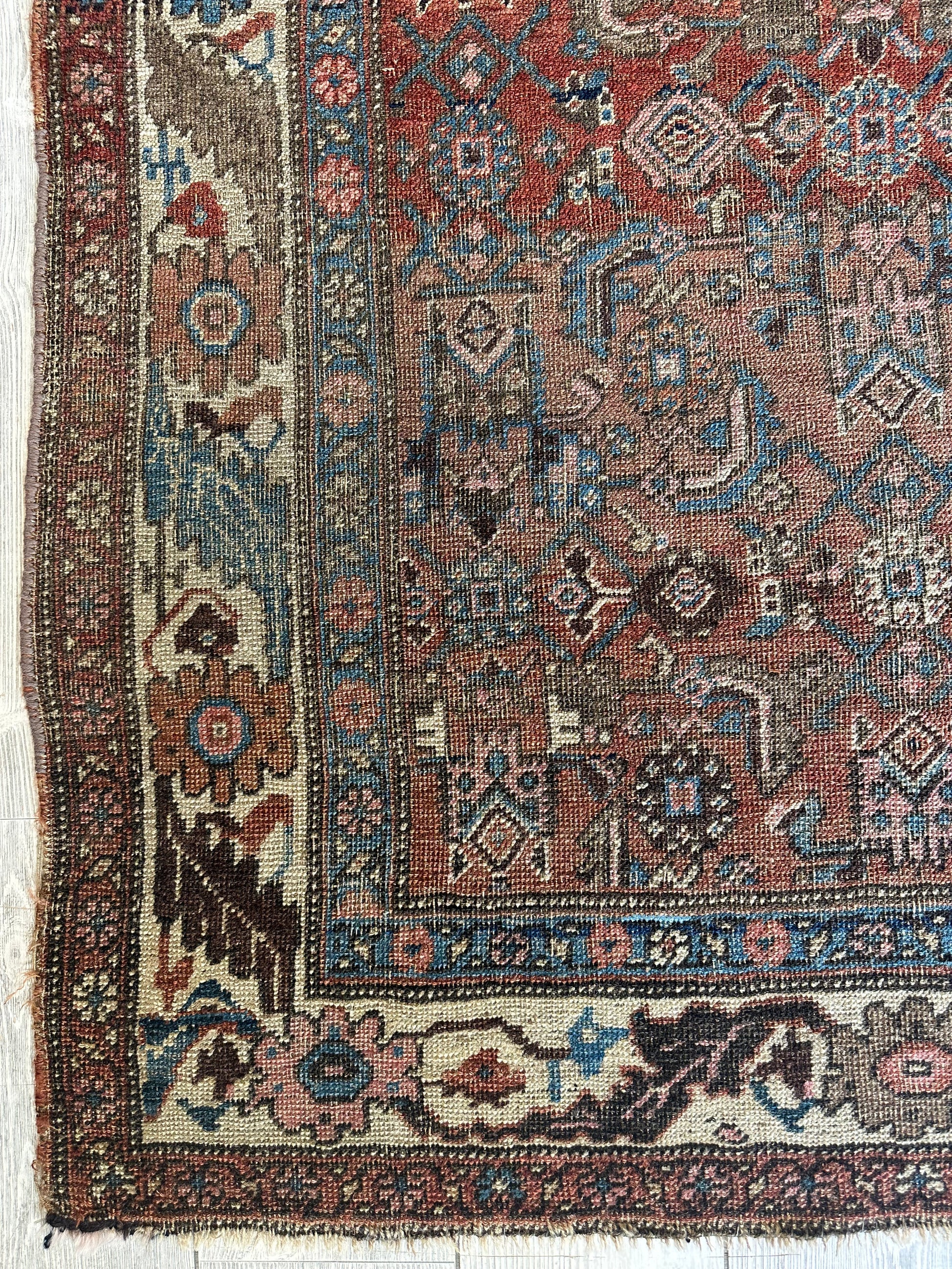 Antique Late 19th Century Persian Kurdish Gholtogh Rug 4 x 7 - Tampa Home & Garden Store