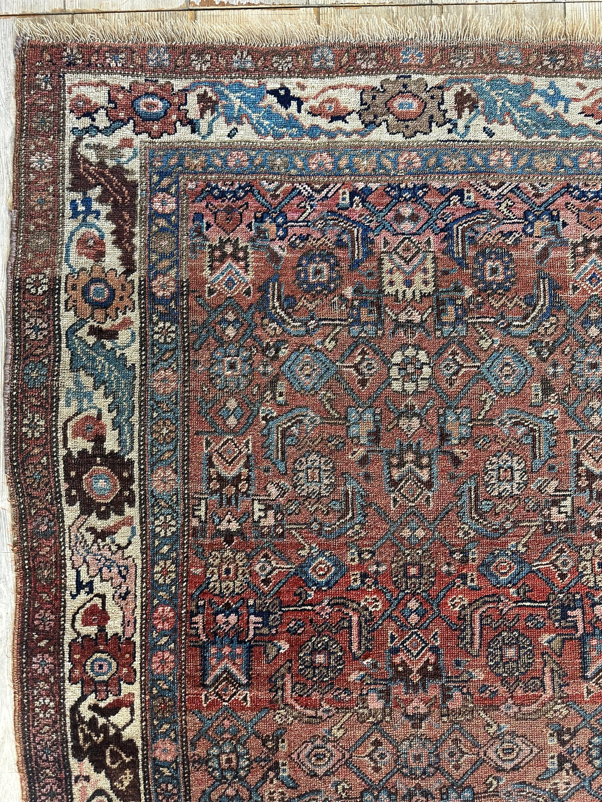 Antique Late 19th Century Persian Kurdish Gholtogh Rug 4 x 7 - Tampa Home & Garden Store