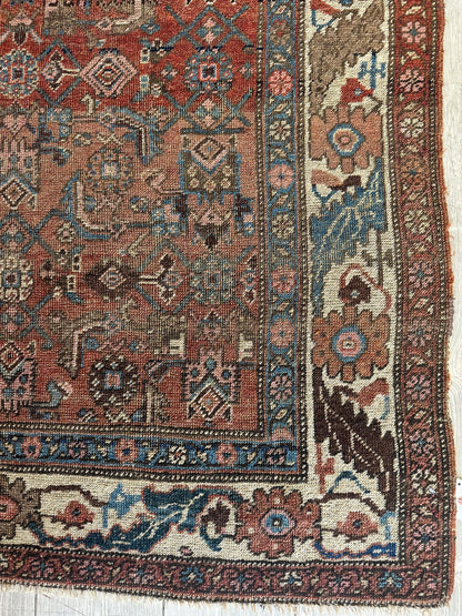 Antique Late 19th Century Persian Kurdish Gholtogh Rug 4 x 7 - Tampa Home & Garden Store