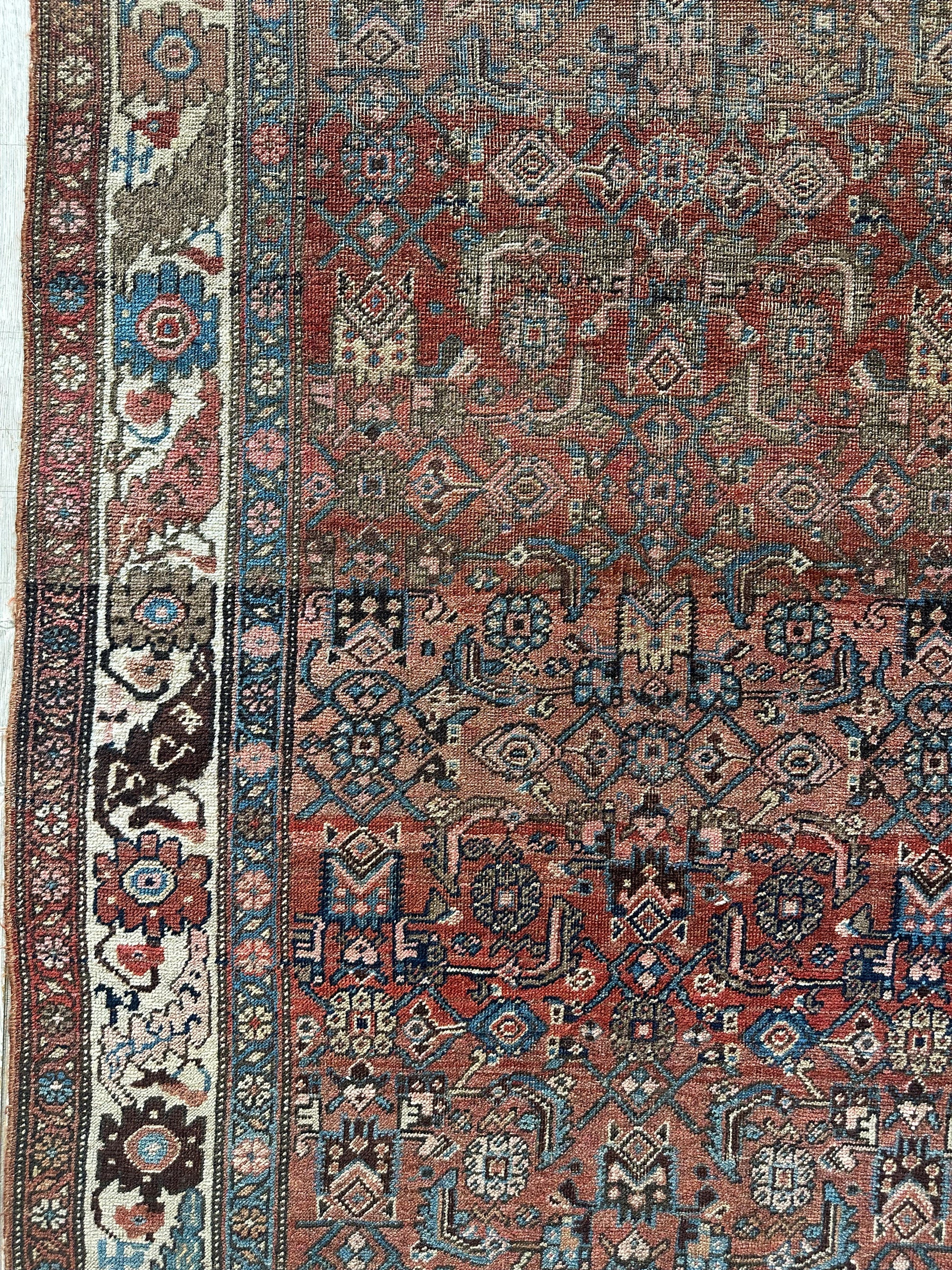 Antique Late 19th Century Persian Kurdish Gholtogh Rug 4 x 7 - Tampa Home & Garden Store