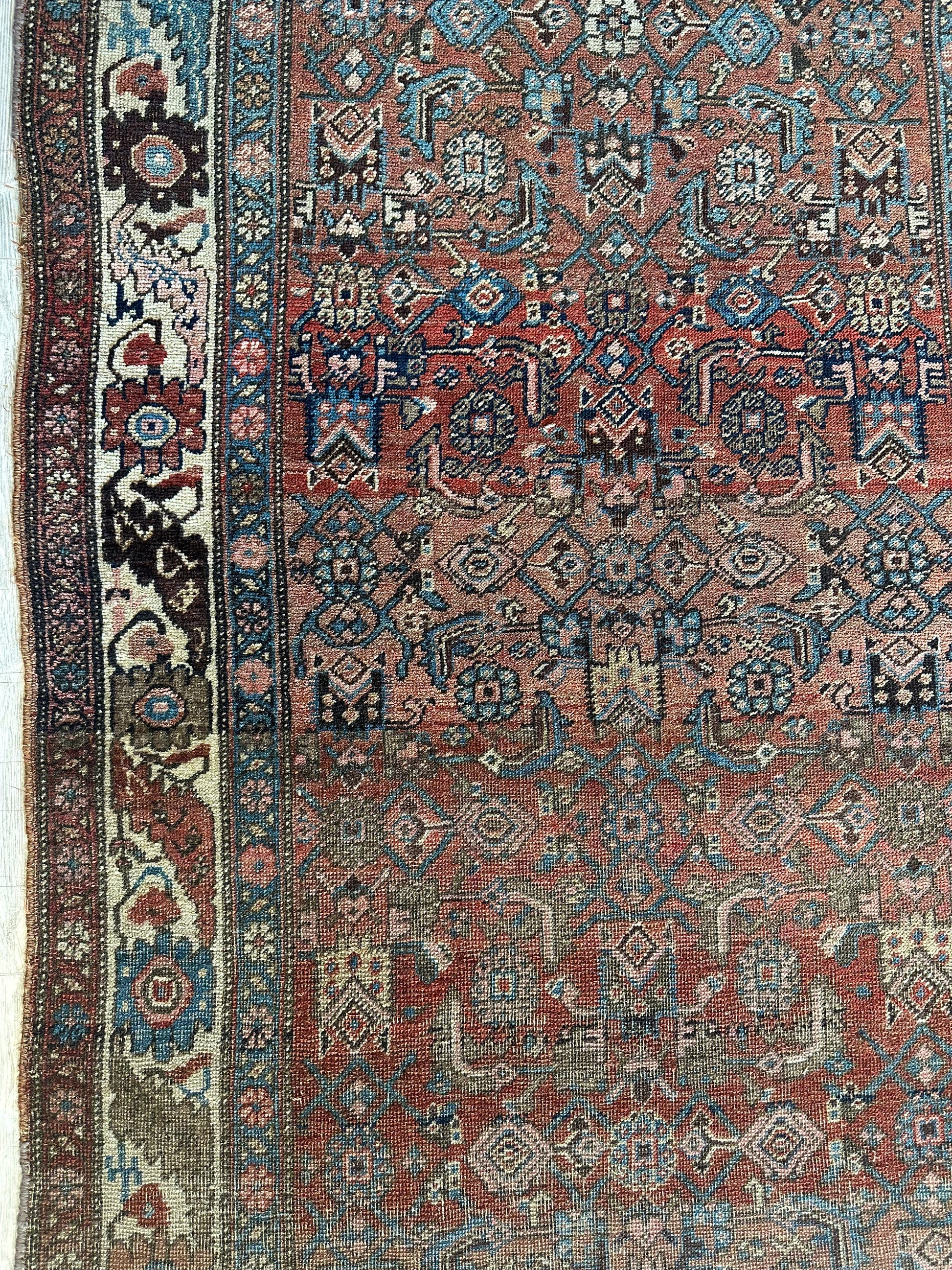 Antique Late 19th Century Persian Kurdish Gholtogh Rug 4 x 7 - Tampa Home & Garden Store
