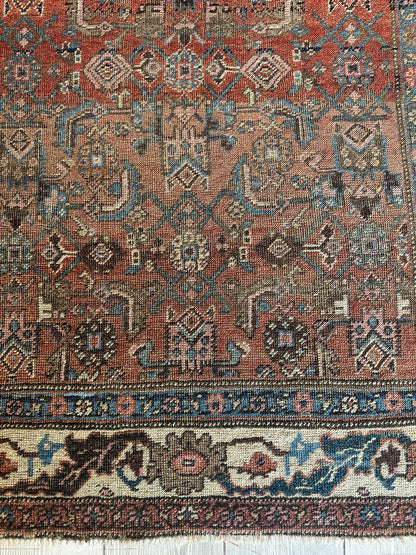 Antique Late 19th Century Persian Kurdish Gholtogh Rug 4 x 7 - Tampa Home & Garden Store