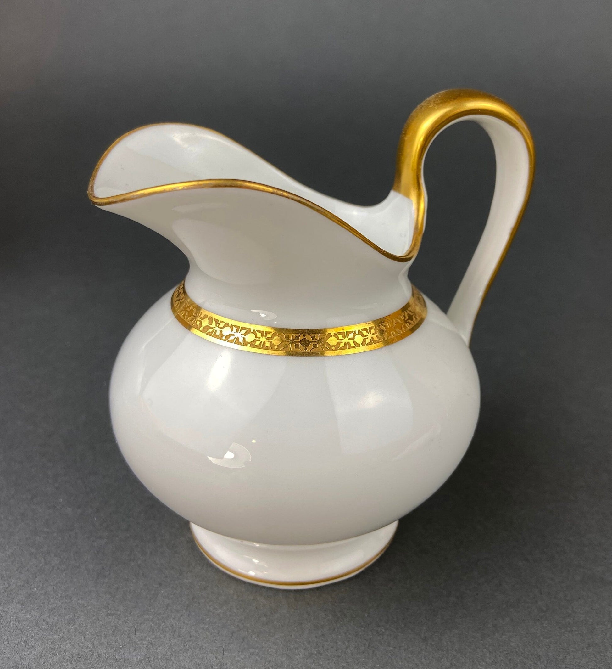 Antique Limoges Porcelain Tea Set. Set of Six Wedding Band Cups and Saucers, Teapot, Creamer and Sugar Bowl.  Haviland, France. - Tampa Home & Garden Store