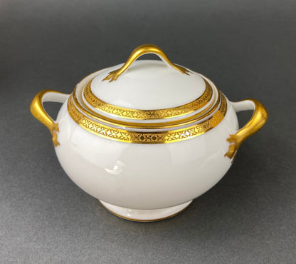 Antique Limoges Porcelain Tea Set. Set of Six Wedding Band Cups and Saucers, Teapot, Creamer and Sugar Bowl.  Haviland, France. - Tampa Home & Garden Store