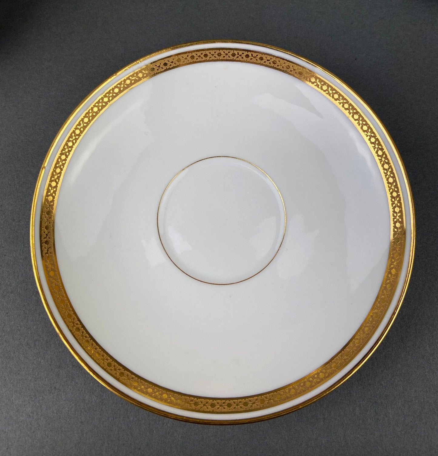 Antique Limoges Porcelain Tea Set. Set of Six Wedding Band Cups and Saucers, Teapot, Creamer and Sugar Bowl.  Haviland, France. - Tampa Home & Garden Store