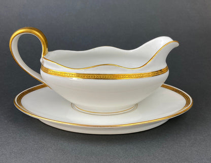 Antique Limoges Porcelain Tureen.  Wedding Band China. Soup Serving Dish. Finest Porcelain by Haviland, France - Tampa Home & Garden Store