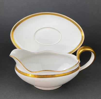 Antique Limoges Porcelain Tureen.  Wedding Band China. Soup Serving Dish. Finest Porcelain by Haviland, France - Tampa Home & Garden Store