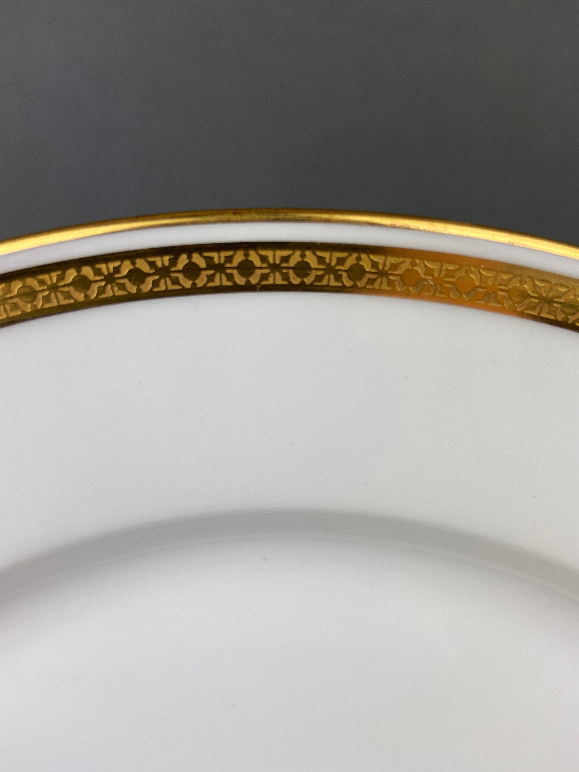 Antique Limoges Porcelain Tureen.  Wedding Band China. Soup Serving Dish. Finest Porcelain by Haviland, France - Tampa Home & Garden Store