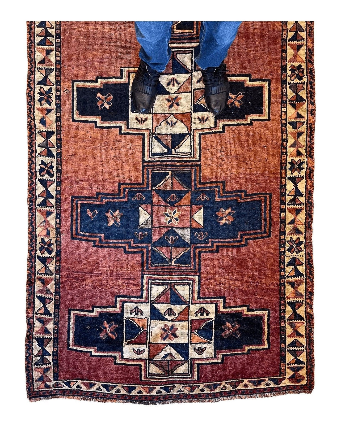 Antique Luri Persian Tribal Rug 4’4”x12’9” - Tampa Home & Garden Store