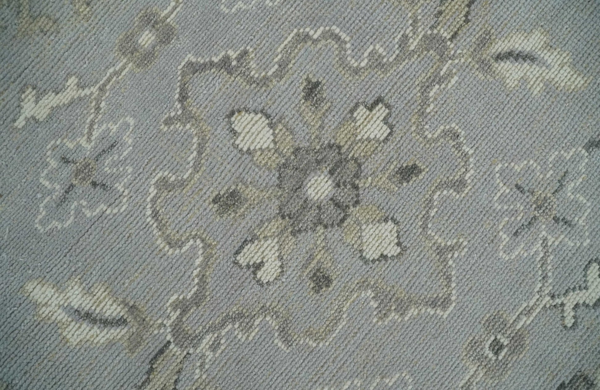 Antique Muted Silver Rug 8x11 Hand Knotted Turkish Silver, Beige and Brown Traditional Antique Persian Low Pile Area Rug - Tampa Home & Garden Store