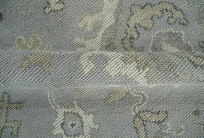Antique Muted Silver Rug 8x11 Hand Knotted Turkish Silver, Beige and Brown Traditional Antique Persian Low Pile Area Rug - Tampa Home & Garden Store
