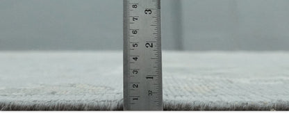 Antique Muted Silver Rug 8x11 Hand Knotted Turkish Silver, Beige and Brown Traditional Antique Persian Low Pile Area Rug - Tampa Home & Garden Store