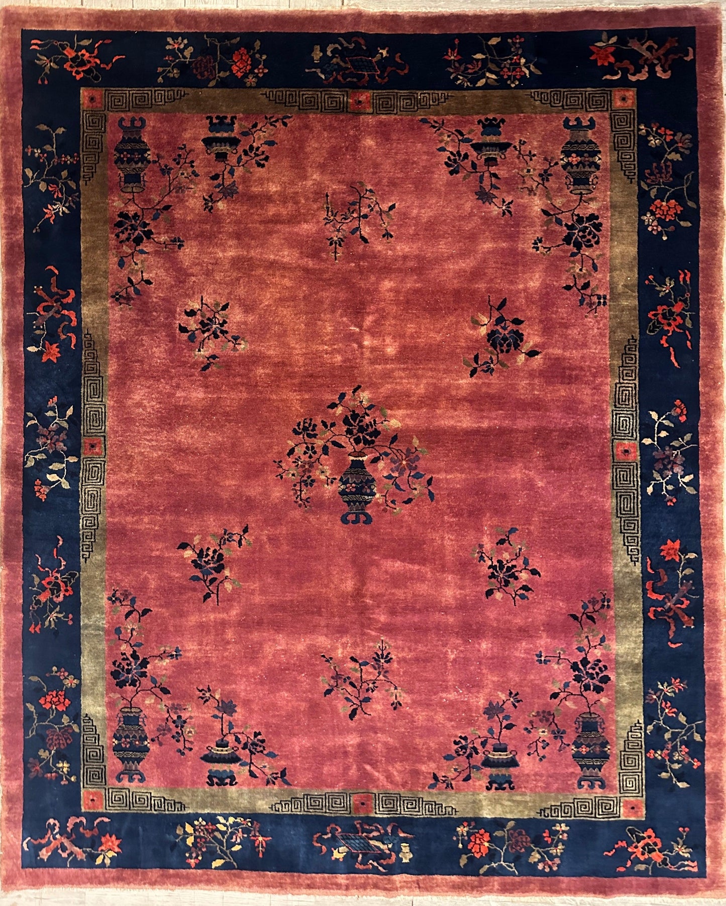 Antique Nicholas Chinese Art Deco Rug - 8'2" X 9'9" - Tampa Home & Garden Store