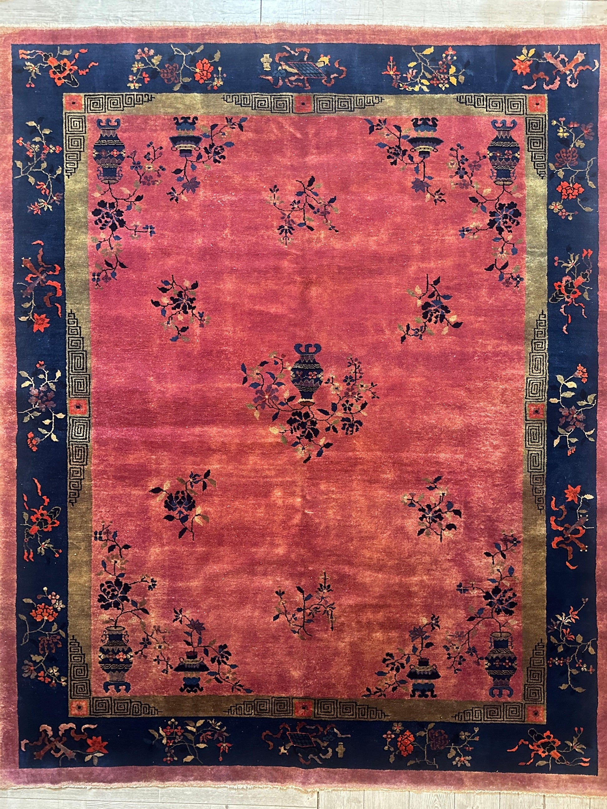 Antique Nicholas Chinese Art Deco Rug - 8'2" X 9'9" - Tampa Home & Garden Store