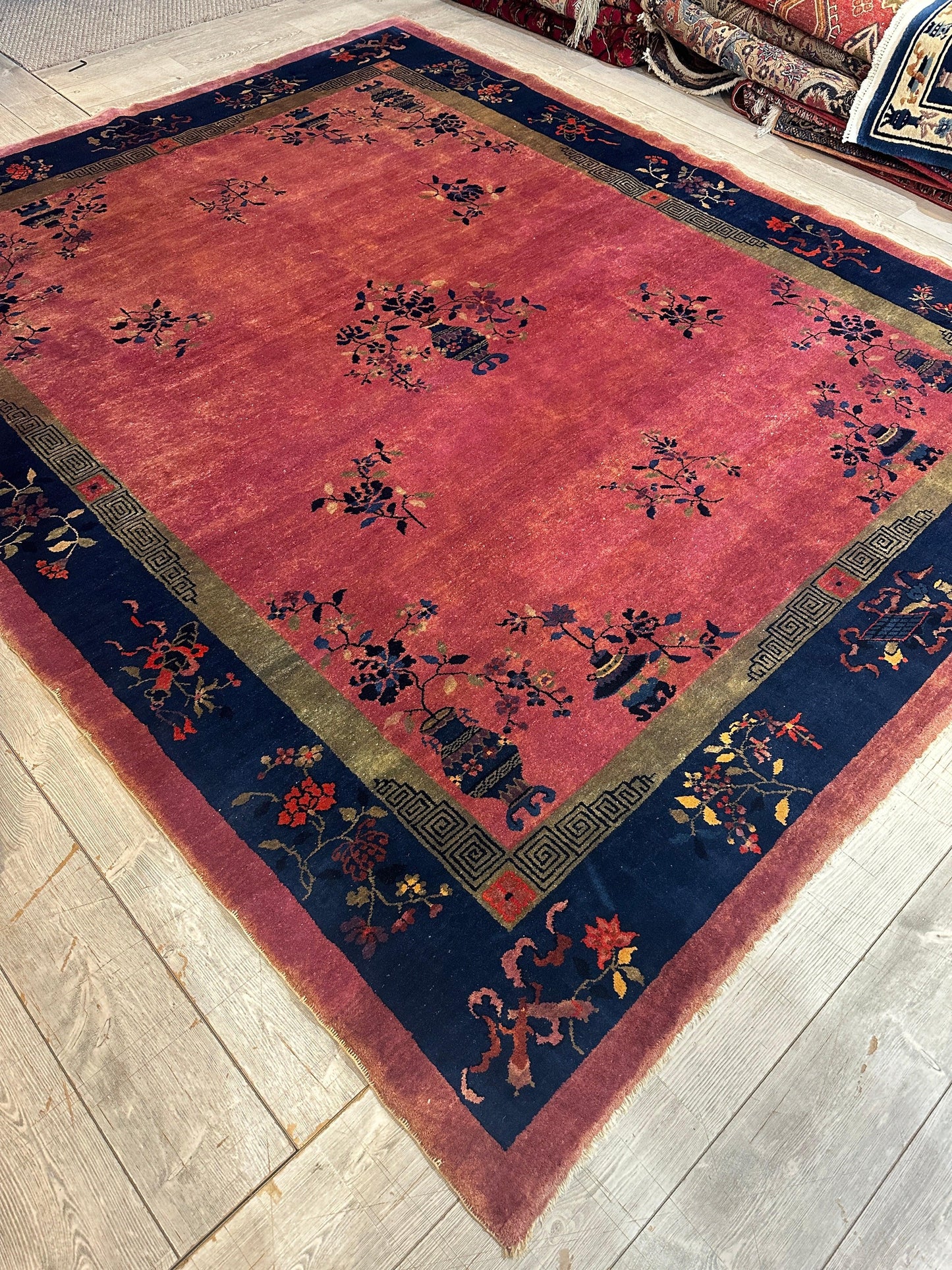 Antique Nicholas Chinese Art Deco Rug - 8'2" X 9'9" - Tampa Home & Garden Store