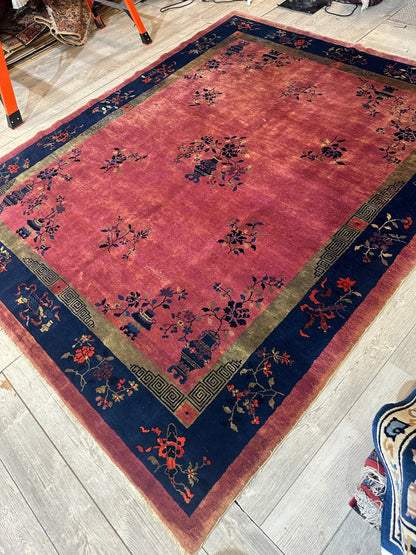 Antique Nicholas Chinese Art Deco Rug - 8'2" X 9'9" - Tampa Home & Garden Store