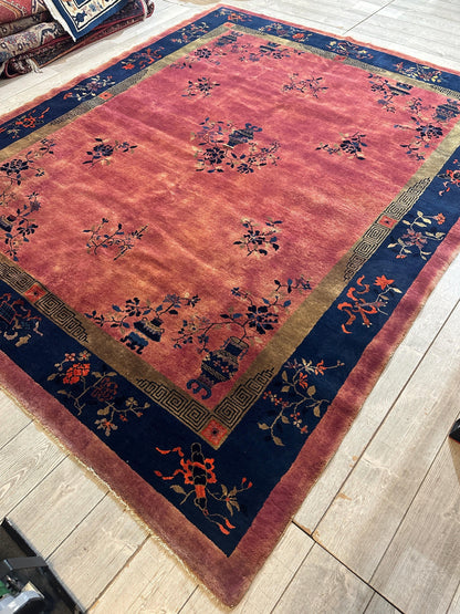 Antique Nicholas Chinese Art Deco Rug - 8'2" X 9'9" - Tampa Home & Garden Store