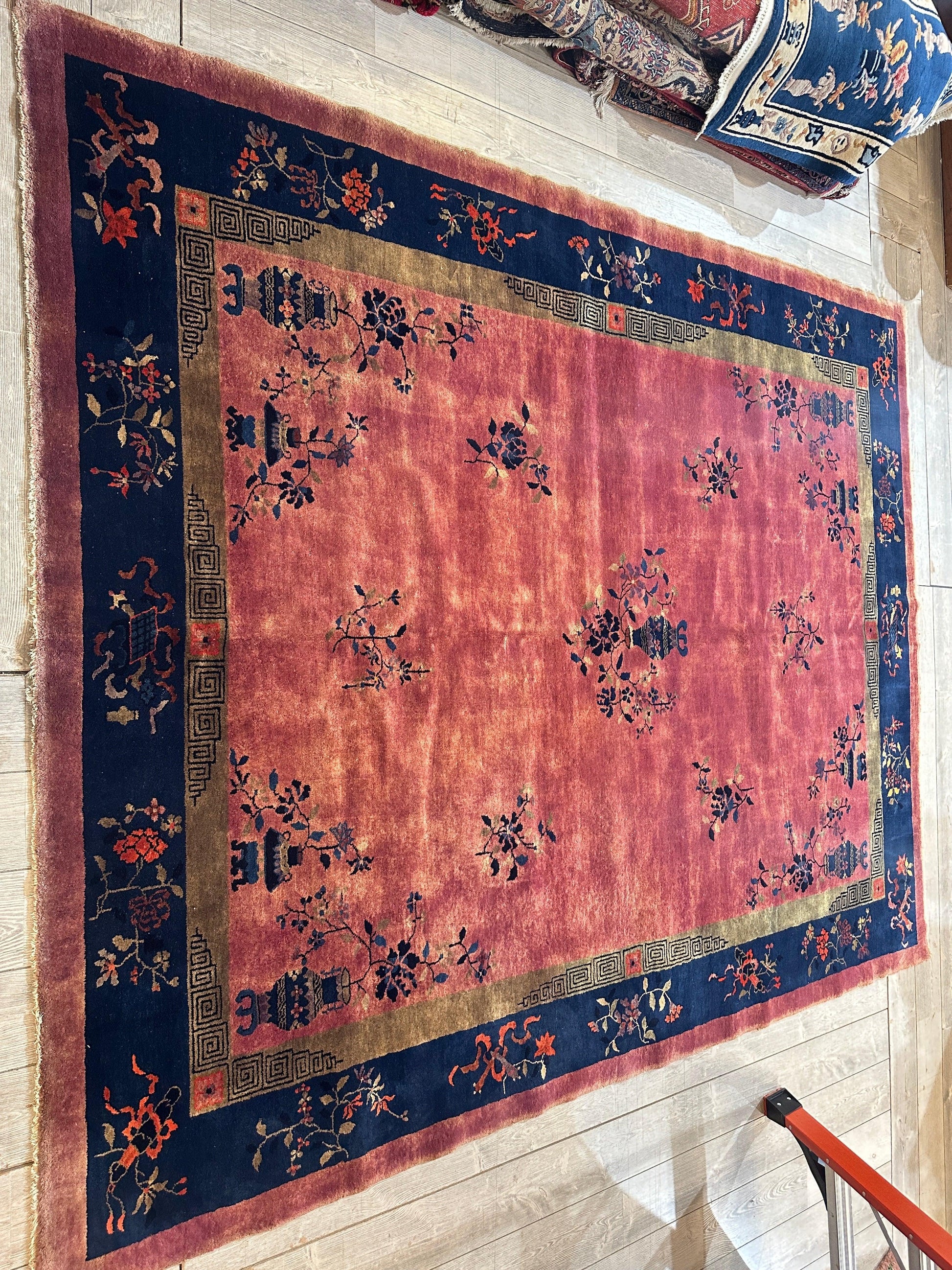 Antique Nicholas Chinese Art Deco Rug - 8'2" X 9'9" - Tampa Home & Garden Store