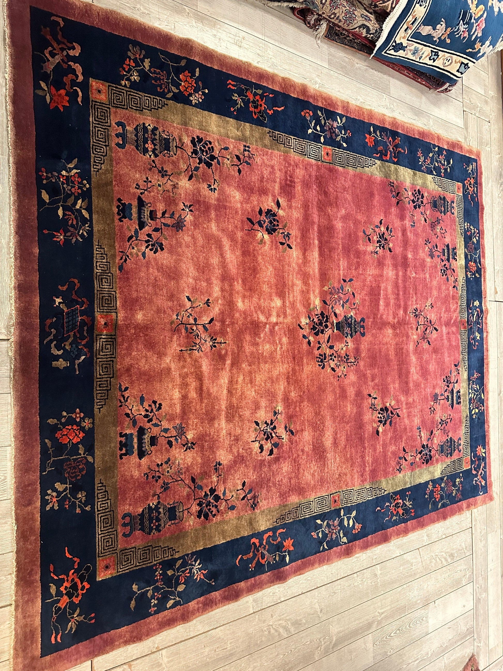 Antique Nicholas Chinese Art Deco Rug - 8'2" X 9'9" - Tampa Home & Garden Store