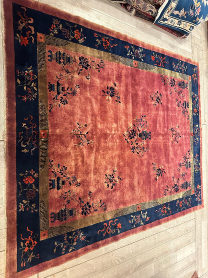Antique Nicholas Chinese Art Deco Rug - 8'2" X 9'9" - Tampa Home & Garden Store